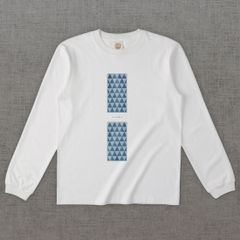 和柄長袖Tシャツ　鱗 -彩・角-［長袖］