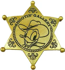 ♪) ドナルドダック 保安官バッジ (ゴールド)    ディズニー  東京ディズニーランド限定 ウエスタンランド シューティングギャラリー景品 [10]