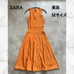ZARA（ザラ）　ワンピース　オレンジ　Mサイズ　美品　【B-3 レディース】