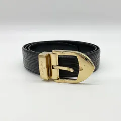 LOUIS VUITTON ルイヴィトン LV サンチュール クラシック エピ レザー ベルト 110/44 ブラック ゴールド金具 M6832 メンズ 【中古】Bランク 6_164