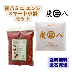 炭八ミニ　エンジ　１セット（２本入）＋スマート小袋　出雲カーボン　新品　正規品　除湿剤