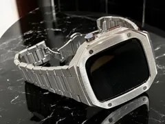 アップルウォッチカバーベルト　ステンレスケースバンド　ネジ不要　最新モデル　カスタム 3