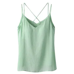 シアーキャミ ブラトップ カップ付き キャミソール シフォン カップ一体型 おしゃれ シアー素材 楽ちん シンプル エレガント クロスバック 透け感 黒 白 rr-047