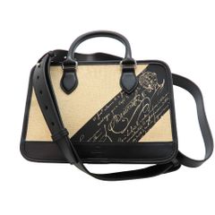 【中古】BERLUTI ベルルッティ アンジュール ガリバー G0231 2WAY ショルダーバッグ ハンドバッグ アイボリー ブラック エレガント 高級 上品 メンズ ユニセックス A2502674 【無料ギフトラッピング承ります】