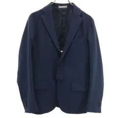 nano universe ナノユニバース コードレン 吸水速乾 テーラードジャケット 48 ネイビー ブレザー メンズ 古着