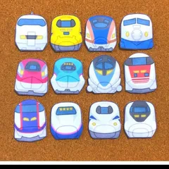 ❁︎全種類セット12枚❁︎ 正面型　電車　新幹線　アイロンワッペン  布ワッペン　アップリケ