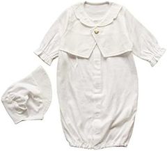 男の子用 春秋素材 日本製 タキシードデザイン 新生児 お宮参り退院時用 お帽子付き ベビードレス2点セット