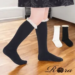 ☆ 14-16cm ☆ マイマイハイソックス(2color) キッズ 女の子 ハイソックス 靴下 ソックス くつ下 膝下 フリル 子供 こども 子ども フォーマル カジュアル シンプル 卒園式 入学式 入園式 七五三 可愛い おしゃれ レトロ かわいい