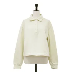 BEAUTY&YOUTH ビューティアンドユース スウェット イエロー サイズ:FREE / 24秋冬 コットン 裏毛 ショート ポロ スウェット プルオーバー / 長袖 クロップド丈 / トップス トレーナー【レディース】【中古】