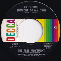 Free Movement I've Found Someone Of My Own / I Can't Convince My Heart Decca US 32818 211851 SOUL ソウル レコード 7インチ 45