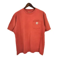 Carhartt カーハート ポケットＴシャツ ワンポイントロゴ オレンジ(メンズ L)中古 古着 T9160