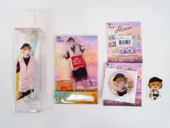 4点セット くじスクエア にじさんじHEROES海の家くじ 宇佐美リト クリアボトル/缶バッジ＆ダイカットステッカー/アクリルスタンド/SNS風クリアカード