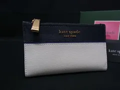■新品同様■ kate spade ケイトスペード  K8956 レザー フラグメントケース コインケース カードケース ホワイト系 BS0414
