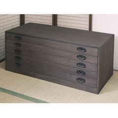 新品・国産品：桐たんす５段「咲」焼桐色系とのこ仕上げ　着物用　桐箪笥　桐タンス　１４営業日以内の発送