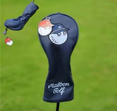 【新品1点】野球帽マルボンフェアウェイウッド用 FW ゴルフヘッドカバーネイビー色