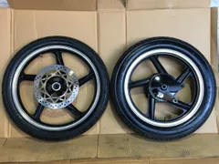 YB125SP 前後ホイール アルミホイール　タイヤ着き YB125SPスポーク ワイドサイズ ホイールセット（スチール