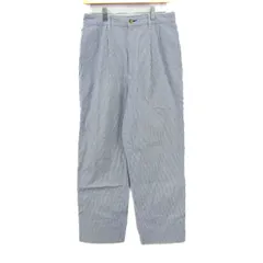 トミーヒルフィガー ワイドパンツ ボトムス ストライプ柄 コットン レディース 30サイズ 水色×白 TOMMY HILFIGER 【中古】