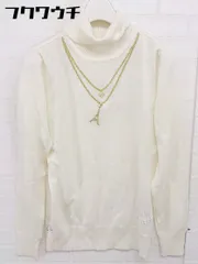 ◇ ◎ ●美品● Marie Claire SPORT タグ付き タートルネック 長袖 ニット セーター サイズM オフホワイト レディース  【1111160007811】