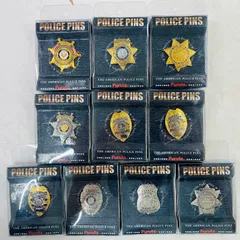 【中古】フルタ水野晴郎のPOLICEPINバッジ9種10個セット【送料無料】メール便※代引き不可のサムネイル