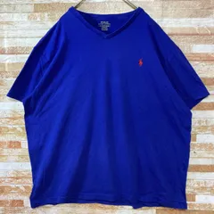ポロラルフローレン　刺繍ロゴ  Tシャツ 半袖 ブルー XLサイズ