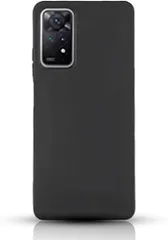 JACRON Xiaomi Redmi Note 11 Pro 5G ケース ブラック 耐衝撃 落下防止 薄型 ストラップホール付き 柔軟 砂艶消しの質感 ほこりが付かない 滑り止め スマートフォンケース(TPU-AZ-2933)