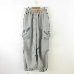 シーイン SHEIN カーゴパンツ ロング グレー S *T791