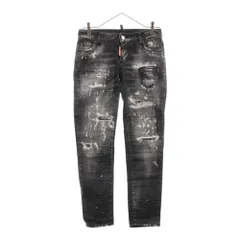 DSQUARED2 (ディースクエアード) 22SS Jeansy Jennifer Cropped S72LB0477 ダメージ加工 クロップド デニム ジーンズ ボトムス ブラック レディース