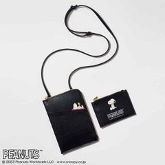GLOW11月号 付録 SNOOPY カードケース付きレザー調スマホポシェット