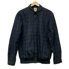 J.PRESS(ジェイプレス) ブルゾン サイズM メンズ - ダークグリーン×ダークネイビー チェック柄/春/秋