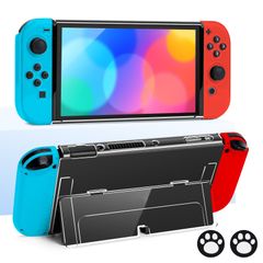 Nintendo Switch 透明保護ケース 指紋防止＆傷防止 カバー 全面保護 分体式設計 薄型軽量 超耐衝撃 PC材質