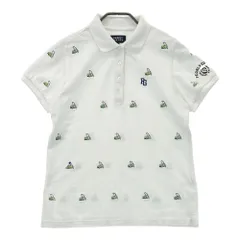 サイズ：1 PEARLY GATES パーリーゲイツ  半袖ポロシャツ 刺繍 バナナ柄 ホワイト系 [240101220133]# ゴルフウェア レディース ストスト