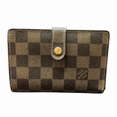 ルイヴィトン　Louis Vuitton　ダミエ　ポルト　フォイユヴィエノワ　N61674　2つ折り財布　ユニセックス