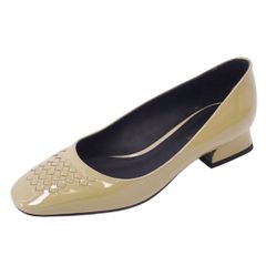 美品 ボッテガヴェネタ BOTTEGA VENETA パンプス 編み込み エナメ