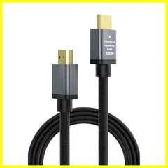 【在庫処分】Cable規格認証済み HDMIR) アルミコネクタ Premium 18Gbps 4K・2K 3ｍ ARC ナイロンメッシュ 曲げに強い テレビ・パソコン・ゲーム機など対応 Ver2.0 プレミアム 黒 ケーブル HDMI ECDH-HDP30S