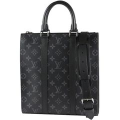 LOUIS VUITTON/ルイ ヴィトン　サックプラ クロス（2WAYトートバッグ）　モノグラム エクリプス キャンバス　ブラック×グレー　M46098【美品】