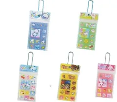 フクヤ カミオジャパンキャラクターズ タイルシールミニチュアチャーム × 全5種セット フルコンプ ガチャガチャ カプセルトイ 