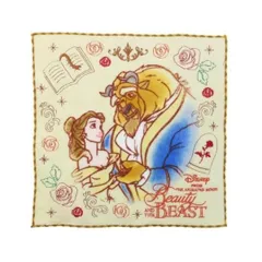 【メール便】美女と野獣 ディズニープリンセス キャラクター ミニタオル 抗菌防臭 シャーリング 刺繍 ハンカチタオル ローズデイズ プレゼント 男