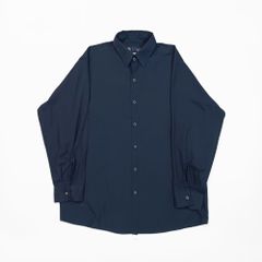 UniWeave ユニウェーブ 長袖 ワークシャツ シンプル ネイビー L 90s 00s