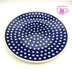 直径30cm大皿　ラウンドプレート　ポーランド食器　ピーコックアイ　WIZA