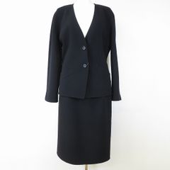 美品】セオリーリュクス スーツ ノーカラー スカート ネイビー 40