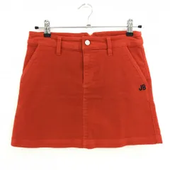 【美品】ジャックバニー スカート オレンジ ロゴ刺しゅう ストレッチ 表微起毛  レディース 0(S) ゴルフウェア Jack Bunnyのサムネイル