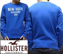 アウトレット　ホリスター メンズ スエット HOLLISTER スウェット トレーナー NEW YORK ブルー インポート ブランド パーカー ファッション カジュアル Safari サファリ LEON レオン オーシャンズ 雑誌 掲載