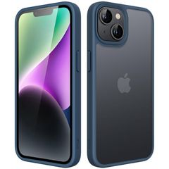 【大人気】JEDirect マットケース iPhone 14 6.1インチ用 耐衝撃性ミリタリーグレードの落下防止 つや消しの半透明の背面電話カバー 指紋防止 (ストームブルー)