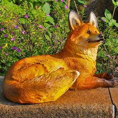キツネ 置物 RED FOX フィギュア 陶器製？ - メルカリ