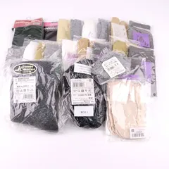 靴下/足袋 22点セット 未使用 100均含む まとめて 大量 ソックス メンズ レディース 【中古】