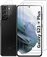 【4枚セット】Galaxy S21+ Plus フィルム SCG10 フィルム + レンズ保護 日本製素材旭硝子製 強化ガラス 2.5D加工 液晶保護フィルム 超薄 硬度9H、99% の透過性、防油汚れ、指紋防止、気泡防止、飛散防止のサムネイル