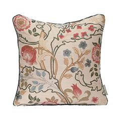 【特価商品】Studio Design モリスデザインスタジオ 背当 Morris クッションカバー マリーイザベル レッド 川島織物セルコン 45×45cm LL1725