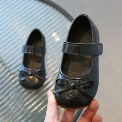 ☆ ブラック ☆ 26サイズ ☆ キッズ フォーマルシューズ 女の子 キッズ フォーマルシューズ 女の子 フォーマル シューズ ドレスシューズ 靴 セレモニーシューズ 子供靴 子ども靴 リボン 履きやすい 疲れにくい やわらかい 柔らかい 面ファスナー