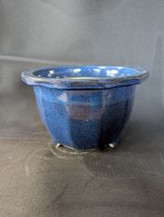 昭和レトロ 瑠璃釉 大型植木鉢 尺5 直径46cm 陶器鉢 青釉 - メルカリ