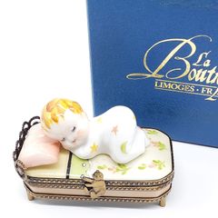 リモージュボックス 猫　ハート　小箱 ピルケース リモージュ ピルケース 毛糸玉 猫